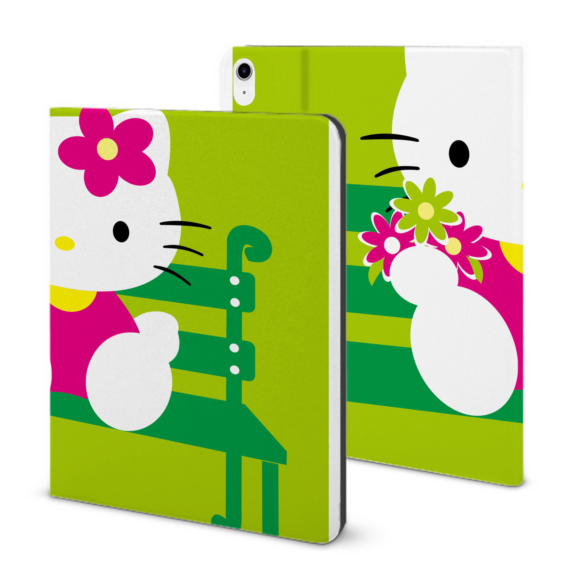 （画像用） Hello Kitty ハローキティ IPad ケース ブック型 PUレザー TPU 耐衝撃 軽量 薄型 ペン収納なし 全面保護 IPad 各モデル対応
